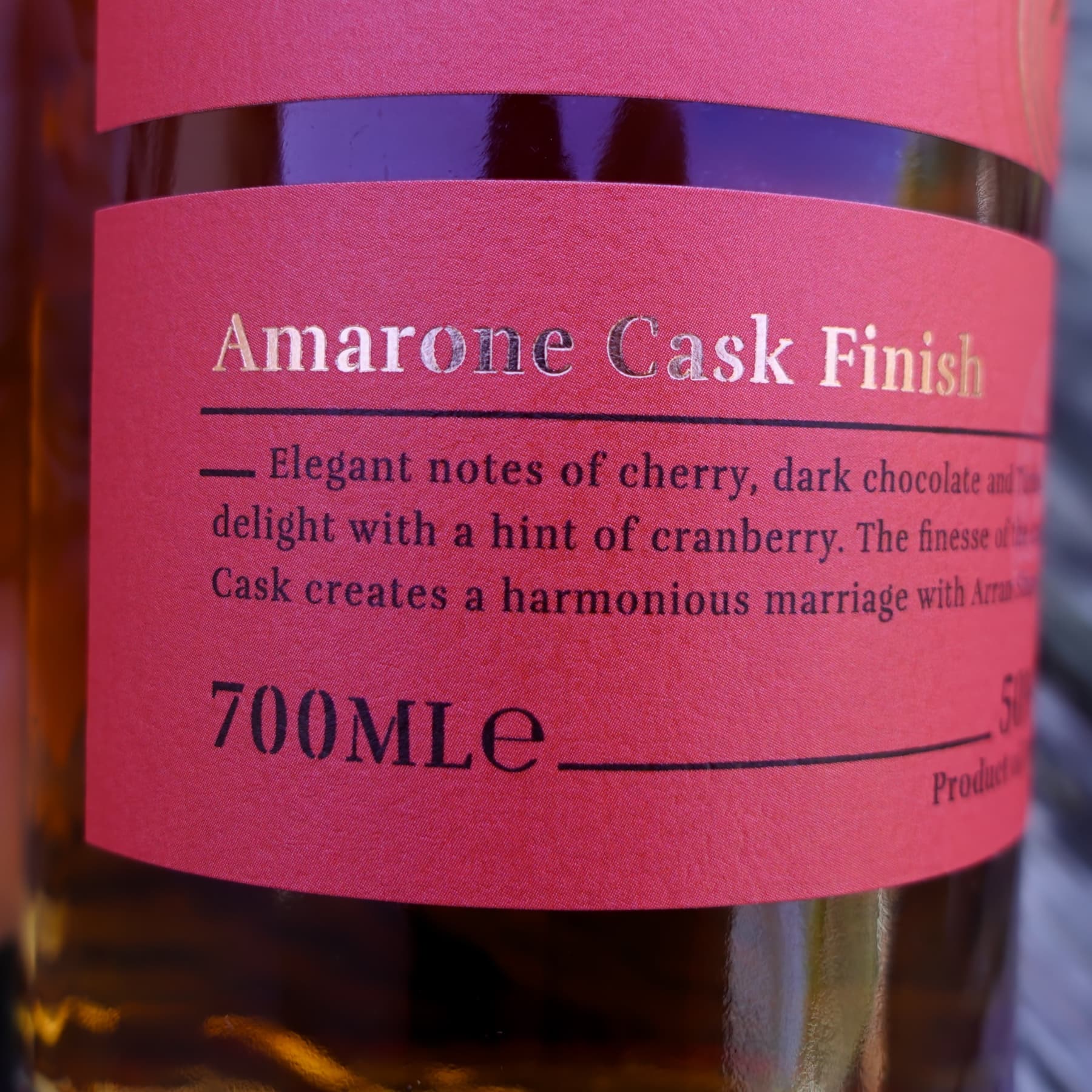 Arran Amarone Cask Finish Review - The Road to Dram
